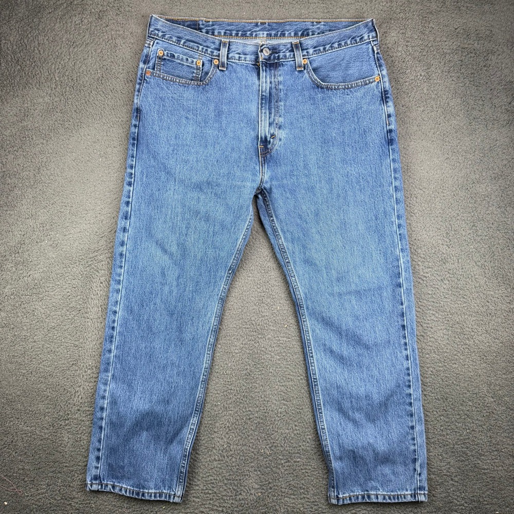 Levis 505 Regular Fit Straight Leg Jeans Mens 38x29 Blue Denim 00505-4891